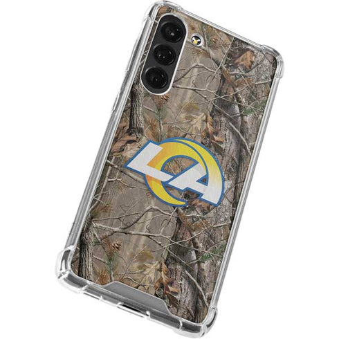 NFL Los Angeles Rams Realtree AP Camo Galaxy S24 FE Clear Case